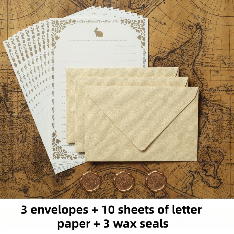 Letter Envelope Kraft - Conjunto de Convites de Casamento de
