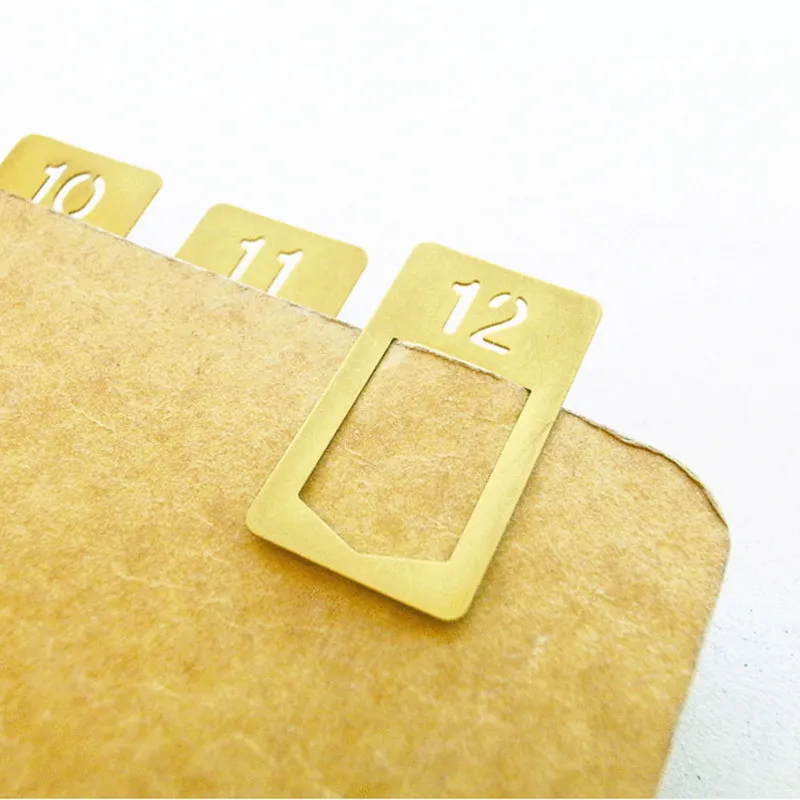 Stationery And Office Supply Stores - Marcador de cobre vintage para Livros,