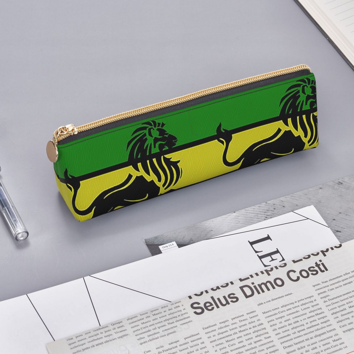 Lion Stationery & Office Supply(Kunshan)Co.Ltd - Estojo de Lápis Preto com Leão