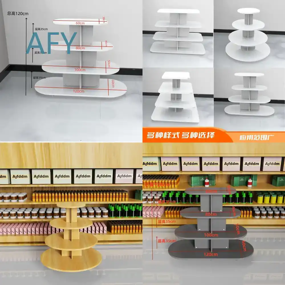 Stationery And Office Supply Stores - Armário Redondo de Madeira para Supermercado,