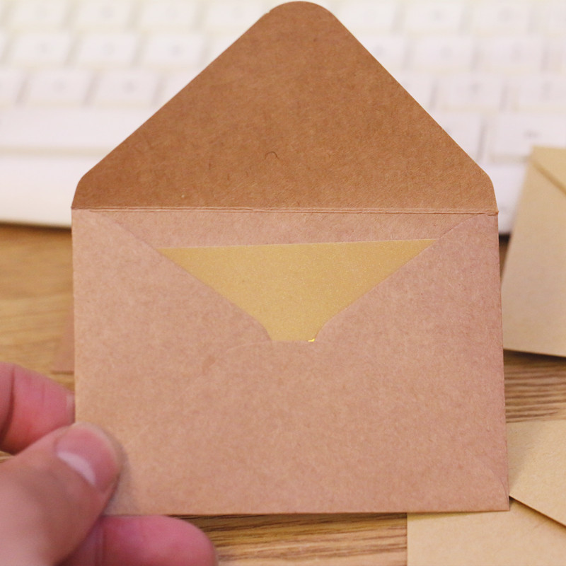 Cartão de membro de 10 cm x 7c - Letter Envelope Kraft avaliação e preço