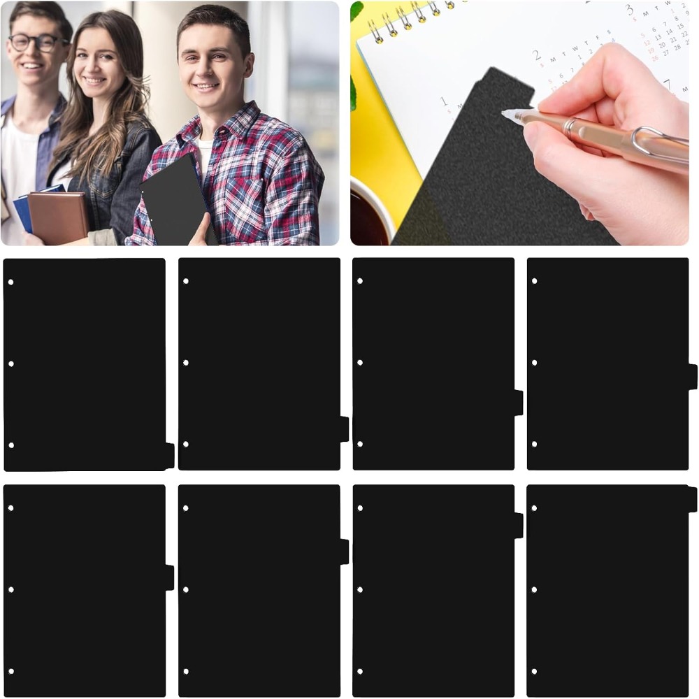 8 Divisórias Pretas de Plástic - Index Tab Divider avaliação e preço