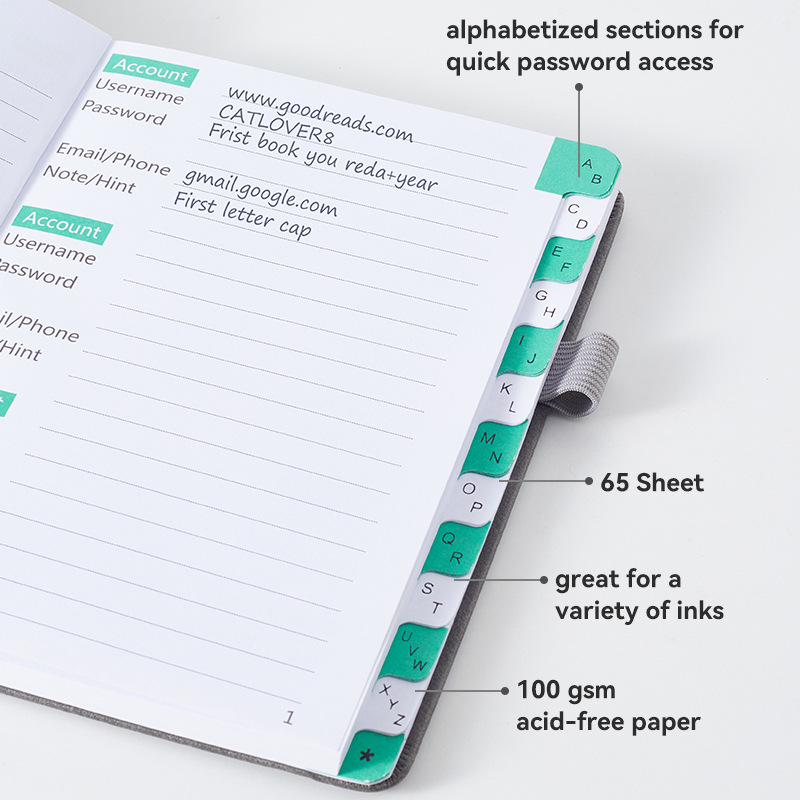 1pc livro compacto de senha co - Index Tab Divider avaliação e preço
