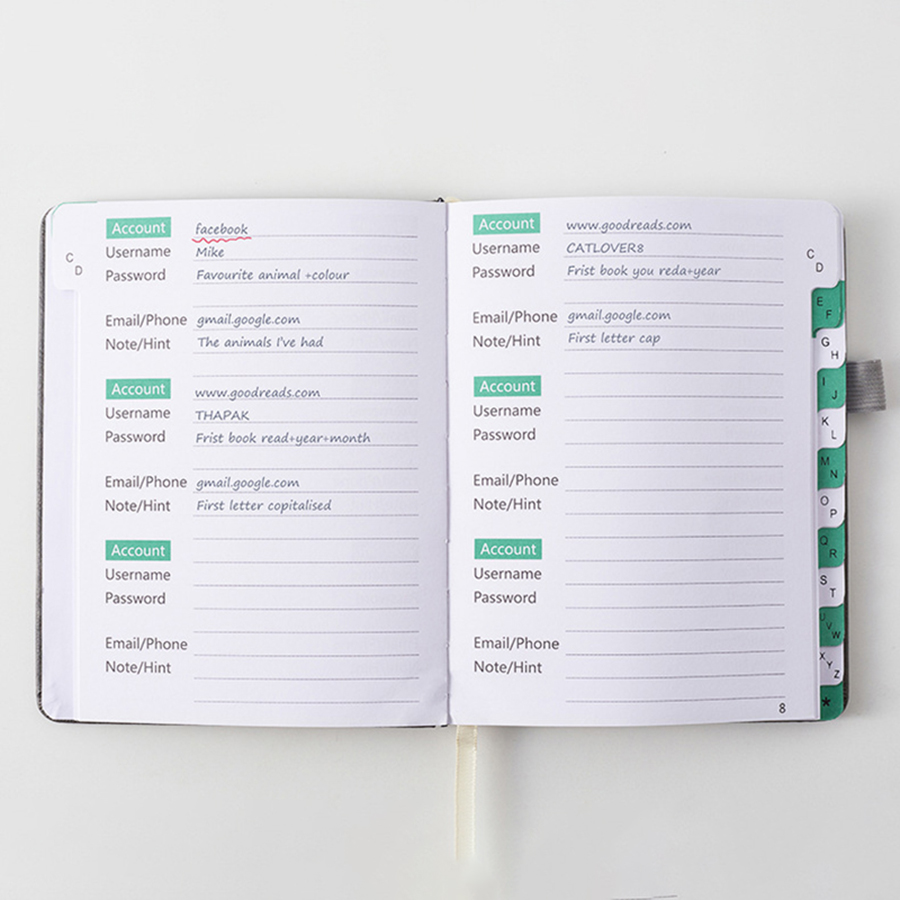 1pc livro compacto de senha co - Index Tab Divider avaliação e preço