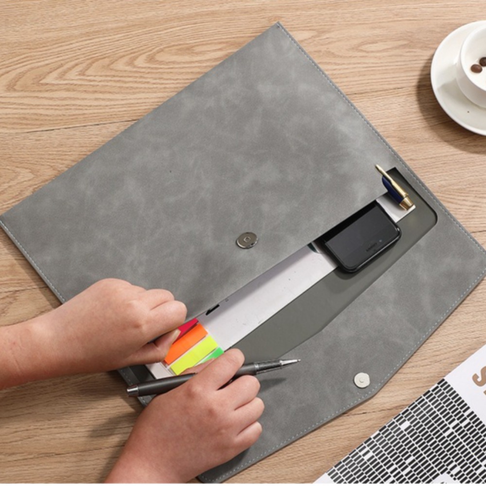 Bolsa de Arquivo em Couro PU,  - Office Stationery And Supply avaliação e preço